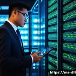 데이터 레이크에서의 데이터 보안 관리 기법 - **Prompt:** A futuristic, grand data center building in Malaysia, blending modern architectural desi...