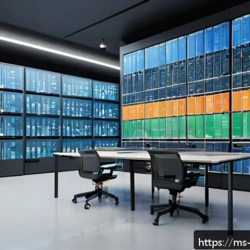 Home 30 다양한 데이터 유형을 위한 데이터 레이크 설계 - A modern Malaysian data center interior showcasing a sophisticated Data Lake architecture with disti...